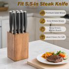 8 Slots Steak Knife Block Holder  5 5  Wooden Small Knife Block Without Knives c