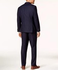 Kenneth Cole Reaction Mens Slim 2 Piece Suit 36 S   29 Waist Navy Blue Stretch