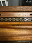 Vintage 1948 Philco No 48-360 Roll Top    alligator Skin    Portable Ac dc Radio