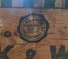 Vintage 17    Black   White Scotch Whiskey Bottle Wood Crate Box Good Graphics 