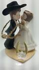 Western Wedding Kissing Couple Cake Topper Wc2 Handcrafted In The Usa