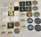 Lot Of 30 Vintage European   Us Beer Coasters Mats Belgium Key West South Africa