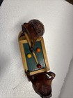 Vintage Folk Art Taxidermy Frogs Playing Pool Anthropomorphic