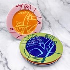 Sasaki Vintage 90s Set Of 4 Aerobleu New Orleans Decor Plates - Max Morgan Jazz