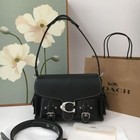 Fashion Coach Ct721 Black Cargo Soft Tabby Shoulder Bag Motorcycle Style