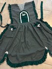 Bows Polka Dot Trad Wife Frilly Ruffle Apron Dress Pullover Green Farm Cottage