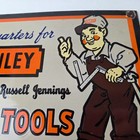 Vintage Stanley Tools Sign - Gas Auto Mechanic Garage Shop Porcelain Sign