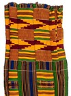 African Ashanti Kente Cloth  14901 Ghana Multicolor Cotton Handmade