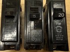 Lot Of 3 Vintage Circuit Breakers Challenger Gould T b 15a 20a Single Pole