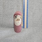 Vintage Santa Claus Christmas Wood Hand Painted Unique Primitive Decor Lot Of 3