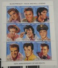 Elvis Presley  75 Tanzania Stamp Souvenir Sheet 9 Stamps 1992 Rock   Roll Legend