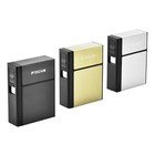 Cigarette Case With Lighter Flameless Tobacco Box Holder Waterproof Rechargeable
