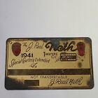 1941 Vintage Movie Theater Vip Ticket  - The Real Neth - Brass - Rare   