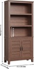 71  Tall Bookcase Bookshelf W  Storage Cabinet   Adjustable Shelf 5-tier