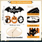 Halloween Boo Door Sign Decorations  Spooky Bat Welcome Hanging Boo 