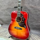 Cherry Sunburst Acoustic Electric Guitar - Hummingbird 20 Frets Solid Spruce Top