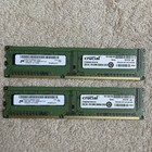 Crucial 2gb 240pin Dimm 256x64 Ddr3 Desktop Memory  Lot Of 2 4 Gb Total