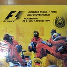 1999 F1 German Gp Program Schumacher Autograph No Damage Used