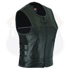 Women Swat Bullet Proof Style Leather Motorcycle Vest Bikers Club  hl14200