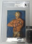 Rey Mysterio Signed 1998 Panini Wcw nwo 4x6 Rookie Photo Card  73 Bas Coa Rc Wwe
