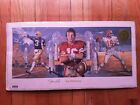 1995 Joe Montana Signed Lithograph Mc Collectables Cheifs 49ers Notre Dame Read