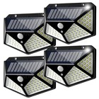 4x 100 Led Solar Power Wall Light Outdoor Pir Motion Sensor Security Garden Lamp