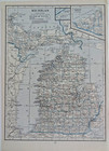 State Of Michigan   1931 Map From The Literary Digest Atlas Of The World