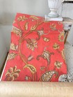 2 9yds Antique French Wallpaper Red Paisley Floral Wallcoverings 1930s Vintage 