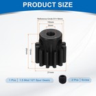 1 5 Mod 12t Spur Gear  5mm Bore 1045 Steel Rc Car Pinion Gear 15mm 