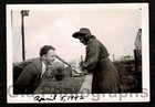 Danger Woman W baseball Bat About 2 Hit Man Head 1942 Old vintage Photo- Aa96