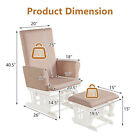 Glider And Ottoman Cushion Set Wooden Baby Nursery Rocking Chair Pink