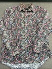 Tango By Max Raab Flower Print Shirt All Over Print Floral Design Button Up Vtg
