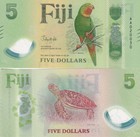 Fiji Set 5 Unc 5 10 20 50 100 Dollars 2026 2025 P New Polymer Design