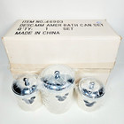 2005 Disney Direct 3 Piece Mickey Ceramic Canister Set Kitchen Office Bath Nib