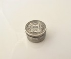 Collectable Antique Islamic Silver Coin Snuff  Pill Box  Hyderabad Early 20th C