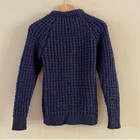 Rosmuc Knits Ireland Youth Purple Tweed Aran Knit 100  Soft Wool Sweater Size 8y