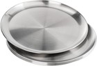 Topzea 4 Pack Stainless Steel Pizza Pan  13-1 2 Inch Tray Inch  Silver 
