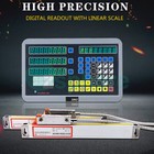 2 3axis Digital Readout Dro Ttl Glass Linear Scale Encoder Cnc Milling Lathe Us