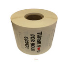Thank You For Your Order Stickers   White W  Red Heart   2  Round   500 Labels