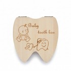 Wooden Tooth Holder For Kids  Teeth  Baby Tooth Keepsake Box With 20 Slots
