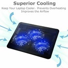 Laptop Cooling Pad 3 6 Quiet Fans Cooler Stand Dual Usb Port For 11-17  Laptop