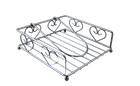 Chrome Napkin Holder With Arm     Classic Heart Design Kitchen Table Stand