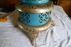 Antique Perfection 630 Blue Enamel Parlor Stove Kerosene Heater  Lot 25-31-35