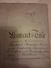 Antique Legal Document  Abstract Title