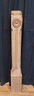 Newly Stripped Solid Oak Newel Post With Floral Rosettes 44  X 7 1 2  Ga9683