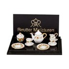 Miniature Dollhouse 1 12 Reutter Christmas Mistletoe Tea Set For 2 - 1 536 6