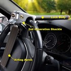 Steering Wheel Lock Universal Anti-theft Device Heavy Duty Security Car Black 