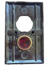 Elevator Plate With A Ruby Red Jewel Vintage