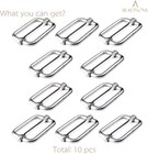 Beadnova Adjustable Slide Buckle 1 Inch Triglide Slides Metal Webbing 10 Pcs 