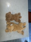 Fao Schwarz 2 Laying On Belly Brown Dog   Lion Plush Stuffed Animal Puppy Euc